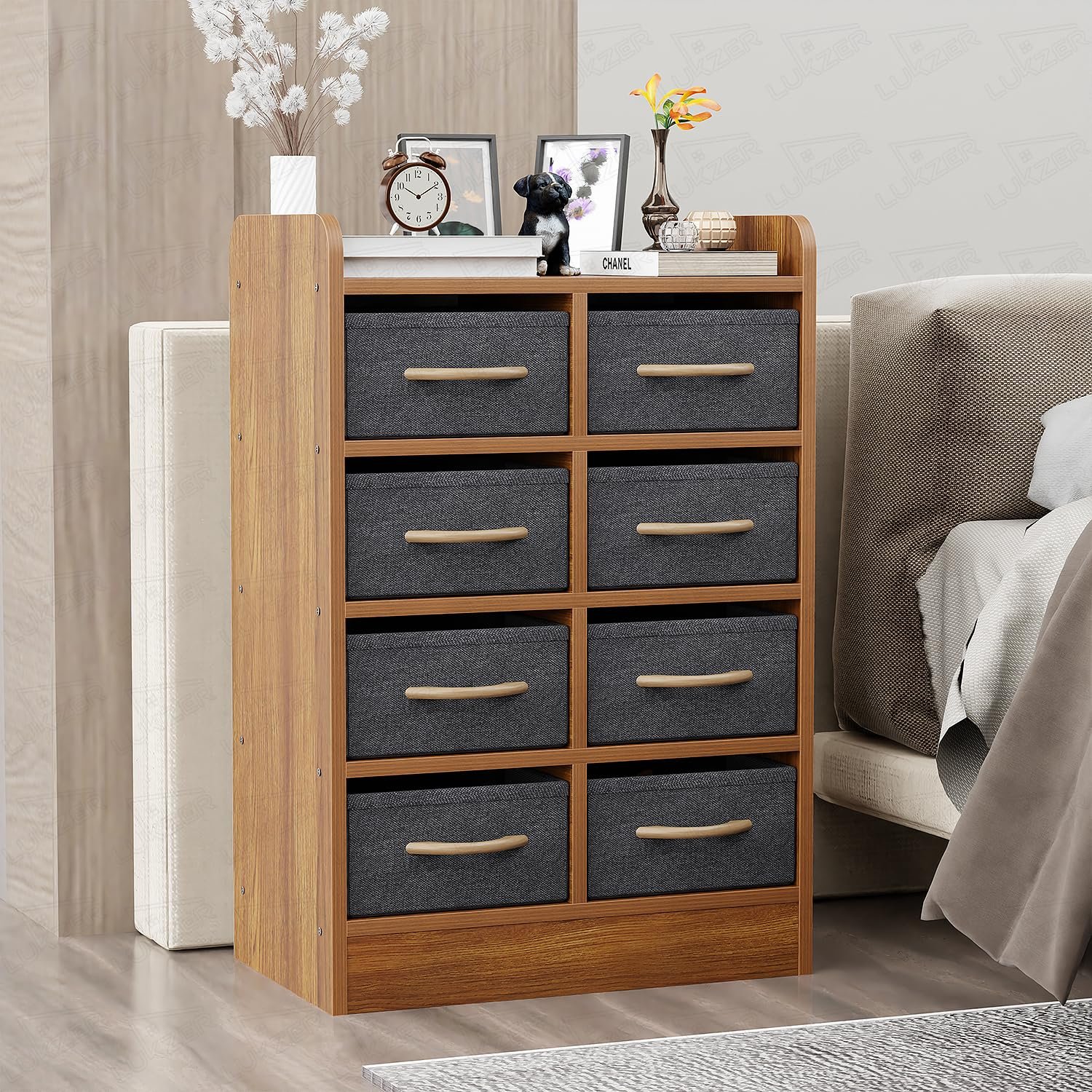 Microfiber L Shaped Sectional Sleeper Sofa Couch with Pull Out Bed